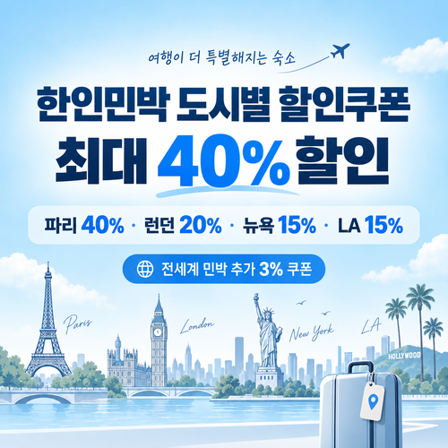 마이리얼트립 한인민박 도시별 할인쿠폰
